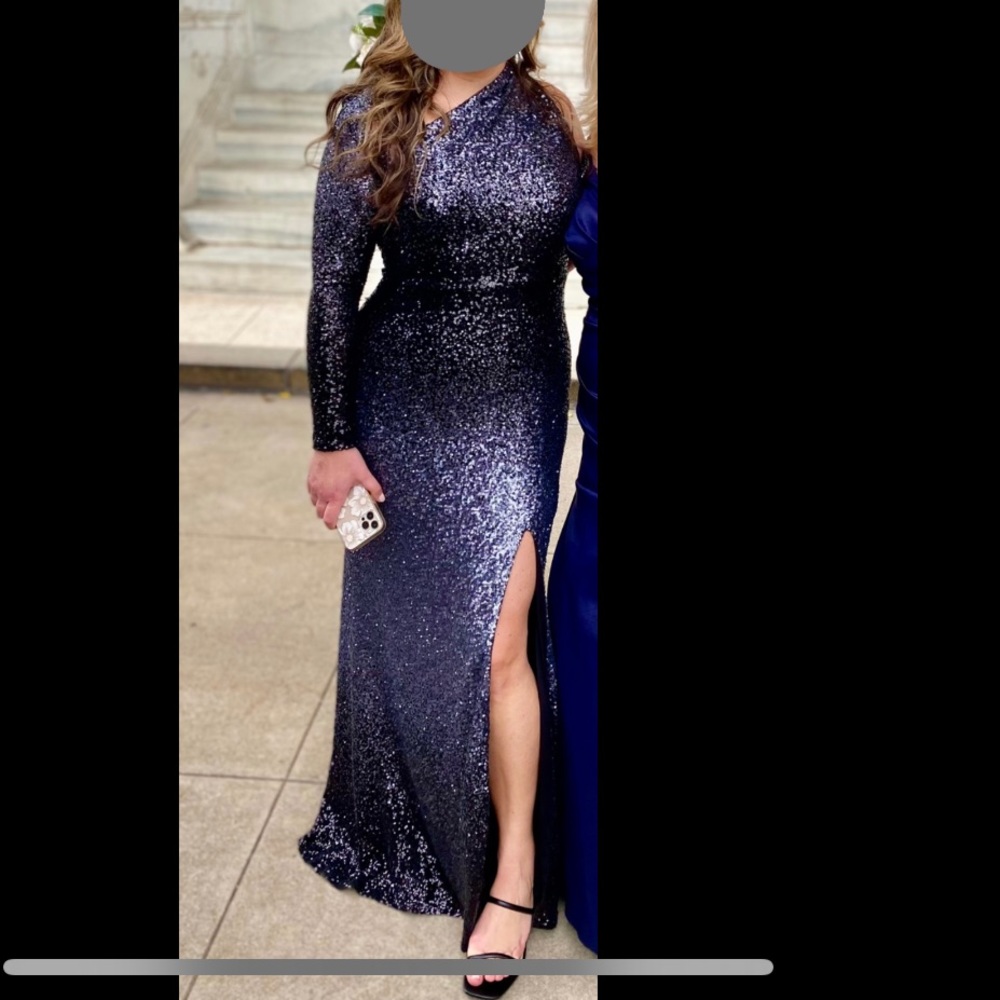 Betsy & Adam
Asymmetrical Ombré Sequin Gown